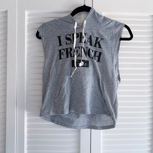 CHARLOTTE RUSSE Sleeveless Graphic “Hoodie”